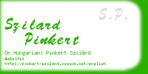 szilard pinkert business card